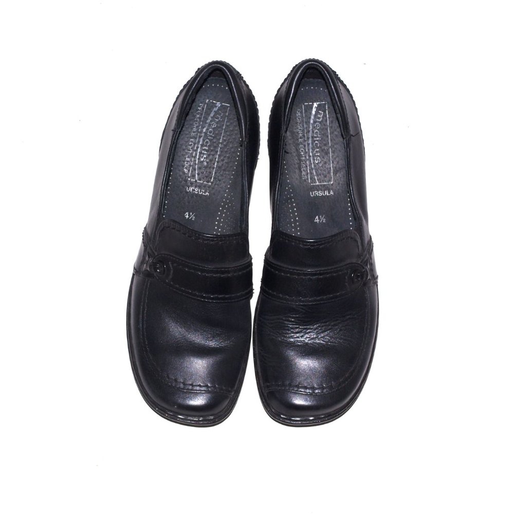 Medicus Luftpolster Women's Black Leather Shoes  US 6.5